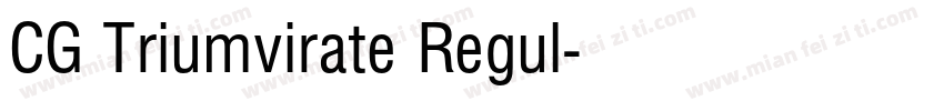 CG Triumvirate Regul字体转换